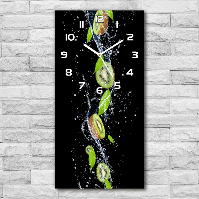 Orologio verticale in vetro con motivo a kiwi