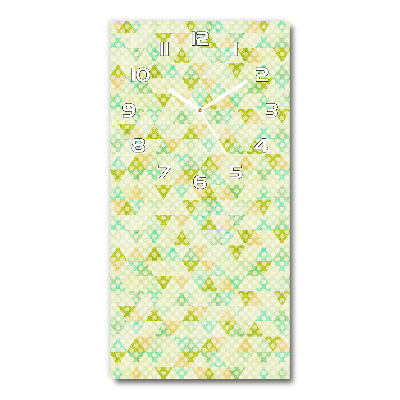 Orologio da parete verticale con sfondo geometrico