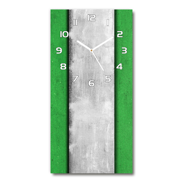 Orologio verticale con quadrante verde da parete