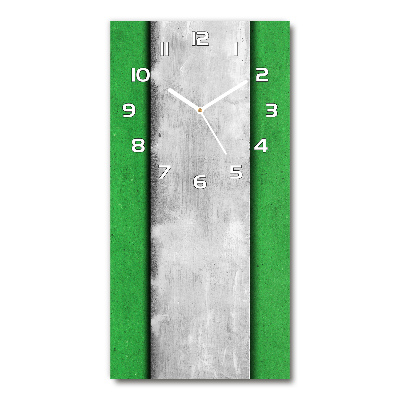 Orologio verticale con quadrante verde da parete
