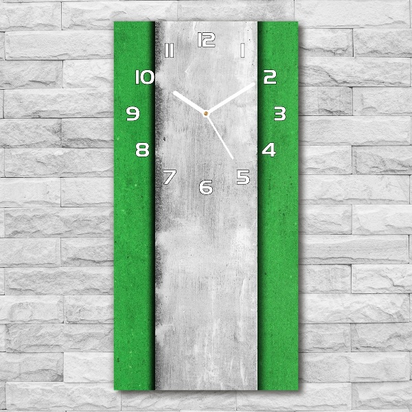 Orologio verticale con quadrante verde da parete