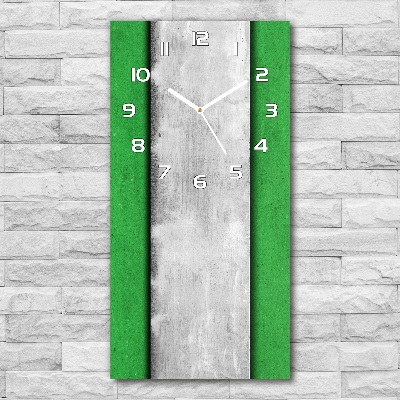 Orologio verticale con quadrante verde da parete