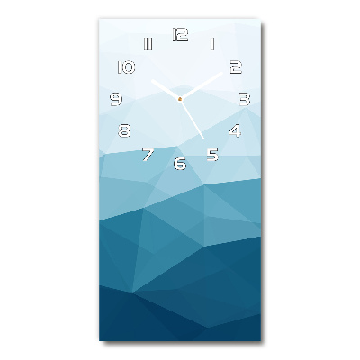 Orologio verticale in vetro con sfondo astratto