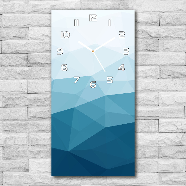 Orologio verticale in vetro con sfondo astratto