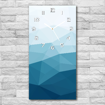 Orologio verticale in vetro con sfondo astratto