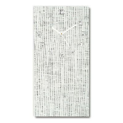 Orologio verticale con quadrante in tela di lino bianca