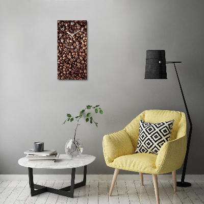 Orologio verticale in vetro con decorazione a chicchi di caffè