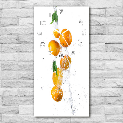 Orologio da parete verticale con motivo di arance