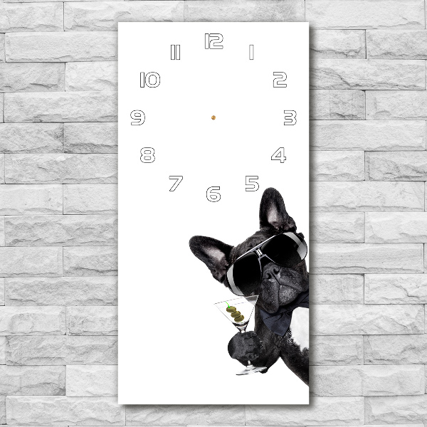 Orologio da parete verticale con motivo a torta e dettagli a forma di martini