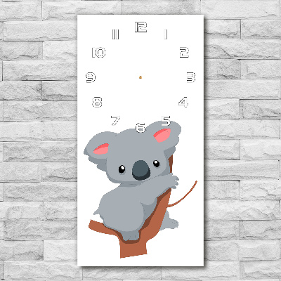 Orologio verticale con decorazione raffigurante un panda su un albero