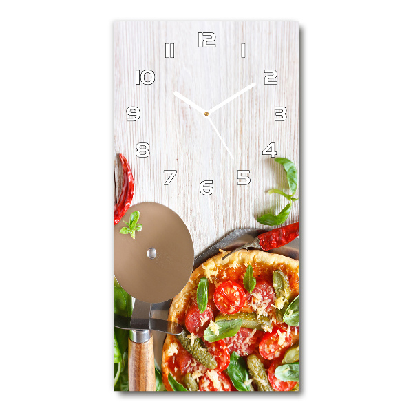 Orologio verticale con motivo a forma di pizza