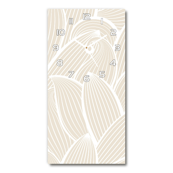 Orologio da parete verticale con motivo a petali di rosa