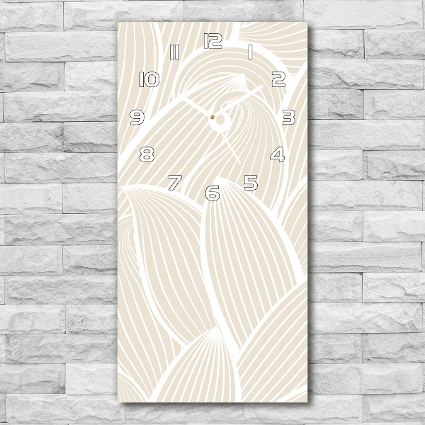 Orologio da parete verticale con motivo a petali di rosa