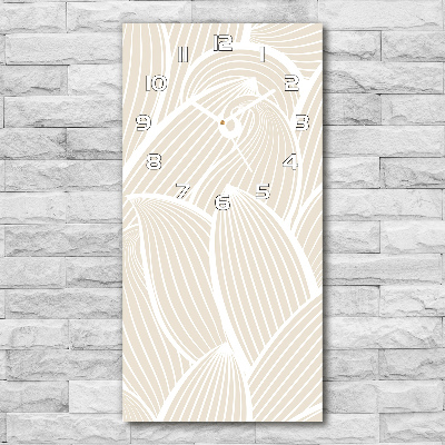 Orologio da parete verticale con motivo a petali di rosa