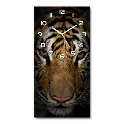 Orologio verticale in vetro con motivo a tigre