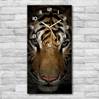 Orologio verticale in vetro con motivo a tigre