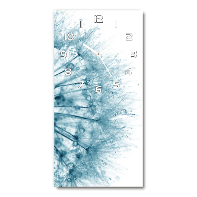 Orologio verticale con quadrante decorato con semi di tarassaco