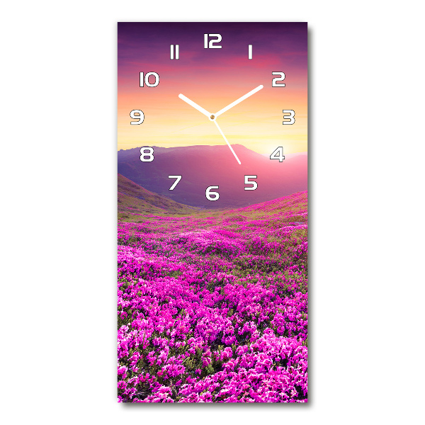 Orologio verticale con motivo delle montagne del rododendro