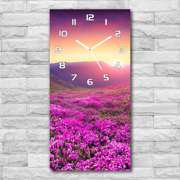 Orologio verticale con motivo delle montagne del rododendro