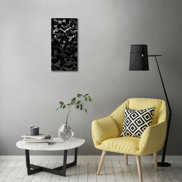 Orologio verticale con motivo astratto tridimensionale