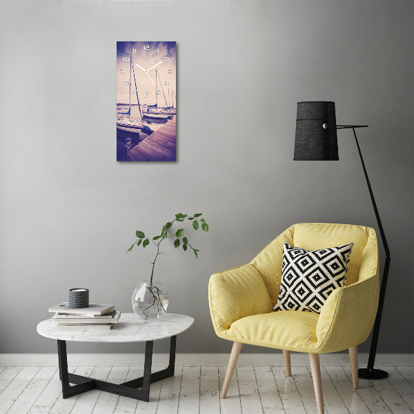 Orologio verticale in vetro in stile yacht