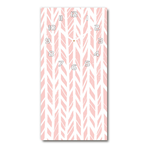 Orologio verticale in vetro con motivo a spina di pesce