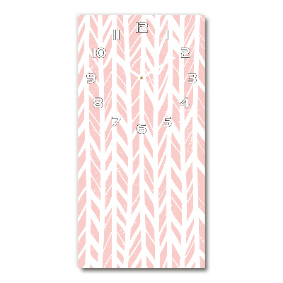 Orologio verticale in vetro con motivo a spina di pesce