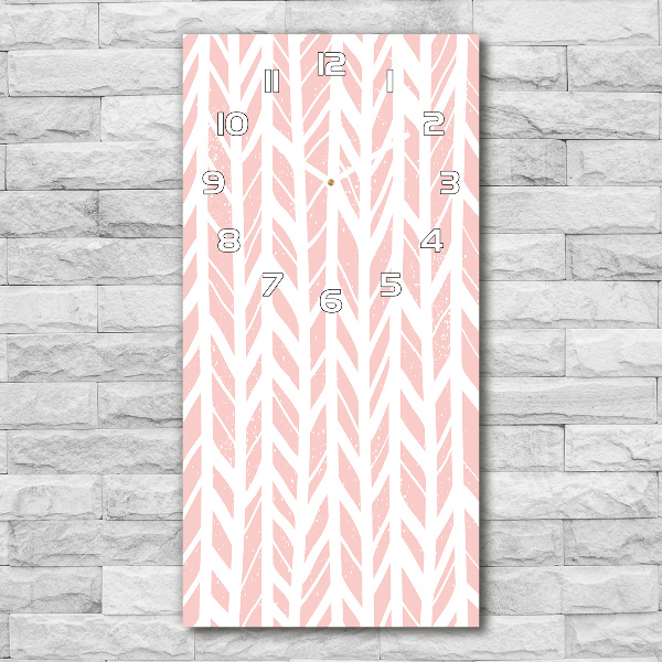 Orologio verticale in vetro con motivo a spina di pesce