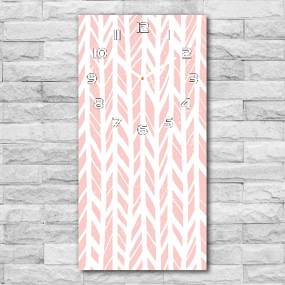 Orologio verticale in vetro con motivo a spina di pesce