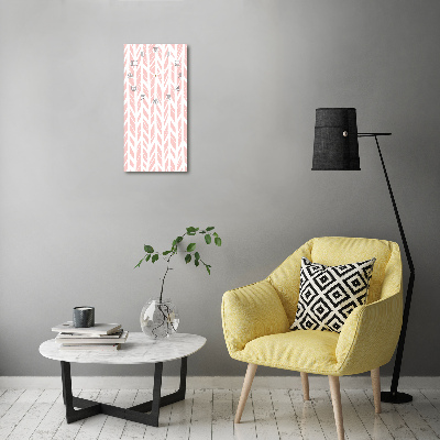 Orologio verticale in vetro con motivo a spina di pesce