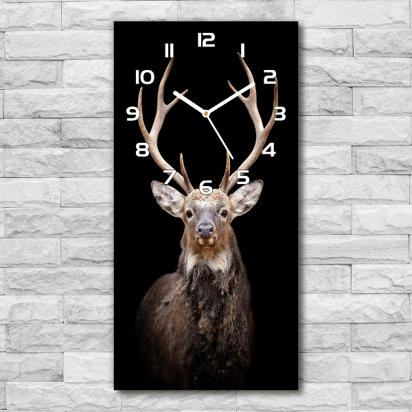 Orologio verticale con motivo a cervo