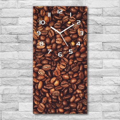 Orologio da parete verticale con motivo chicchi di caffè