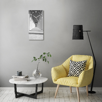 Orologio verticale in vetro per corridoio