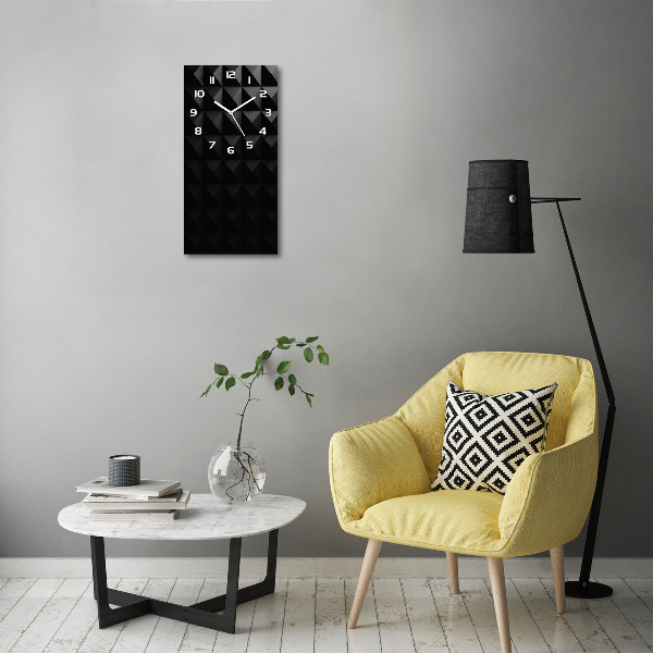 Orologio verticale in vetro con sfondo astratto