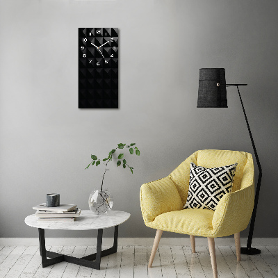 Orologio verticale in vetro con sfondo astratto