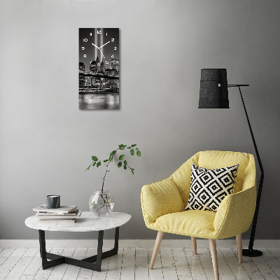 Orologio da parete verticale con motivo Manhattan, New York