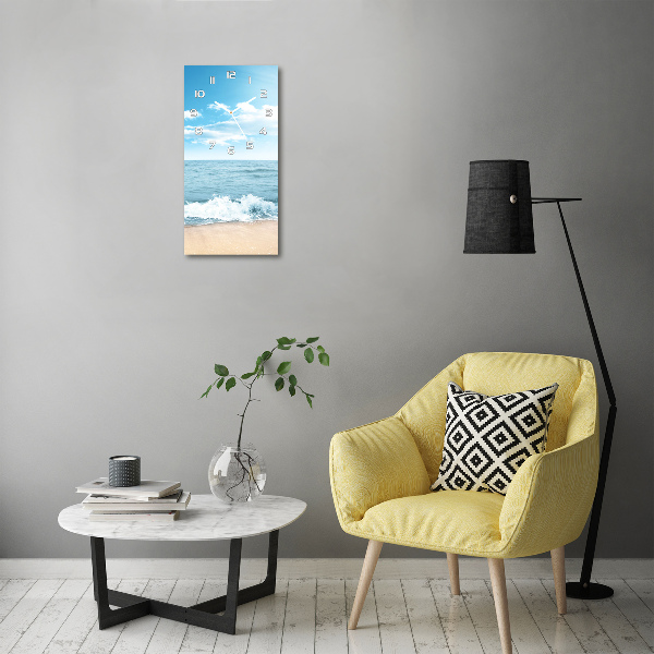 Orologio verticale con motivo spiaggia e mare