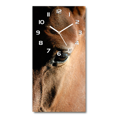 Orologio verticale in vetro con motivo cavallo