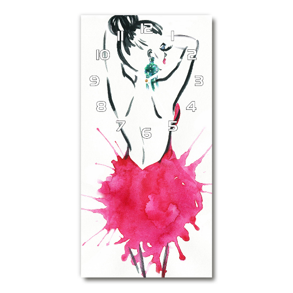 Orologio verticale con illustrazione di moda