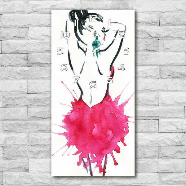 Orologio verticale con illustrazione di moda