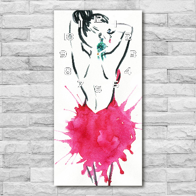 Orologio verticale con illustrazione di moda