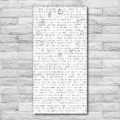 Orologio verticale in vetro con design a codice binario