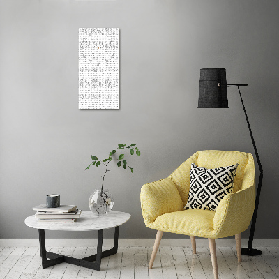 Orologio verticale in vetro con design a codice binario