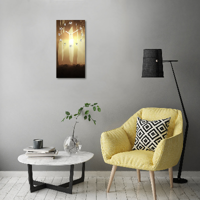 Orologio verticale in vetro con motivo 