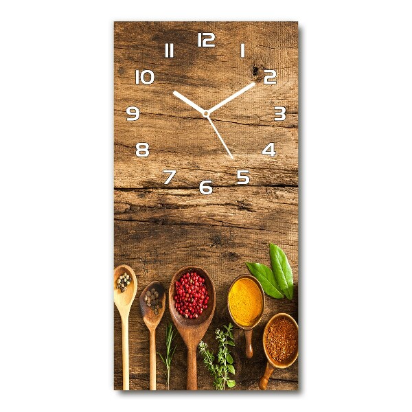 Orologio da parete verticale con motivo di spezie colorate