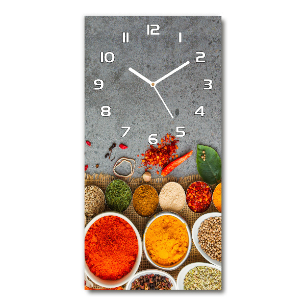 Orologio verticale con motivo a spezie colorate