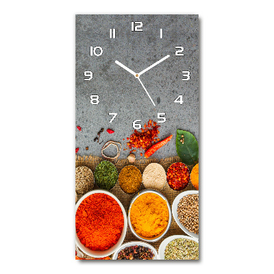 Orologio verticale con motivo a spezie colorate