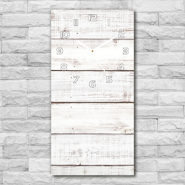 Orologio da parete verticale con quadrante in legno