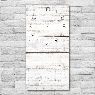 Orologio da parete verticale con quadrante in legno