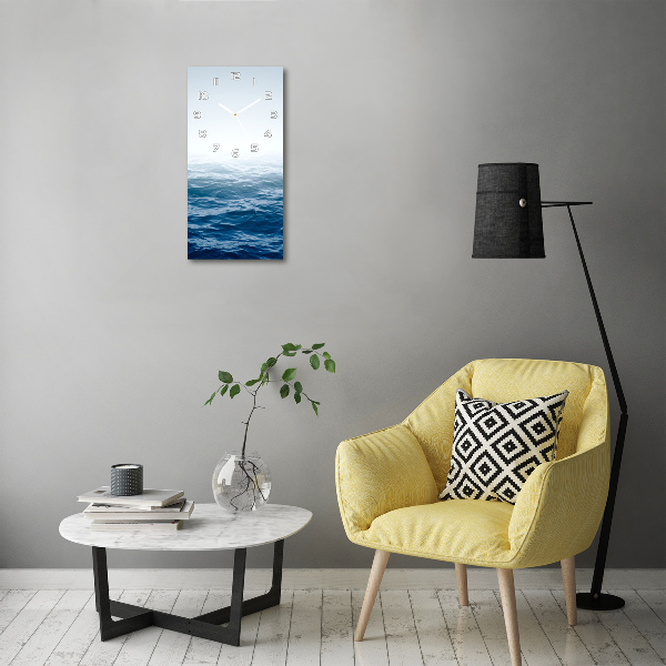 Orologio da parete verticale con motivo Onde del mare